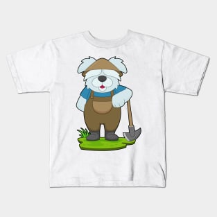 Dog Farmer Pickaxe Kids T-Shirt